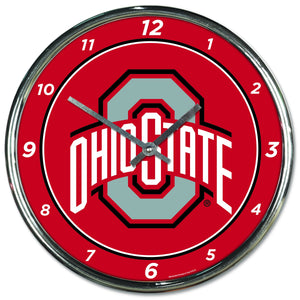 Ohio State University Chrome Plated Clock-Clock-Wincraft-Top Notch Gift Shop