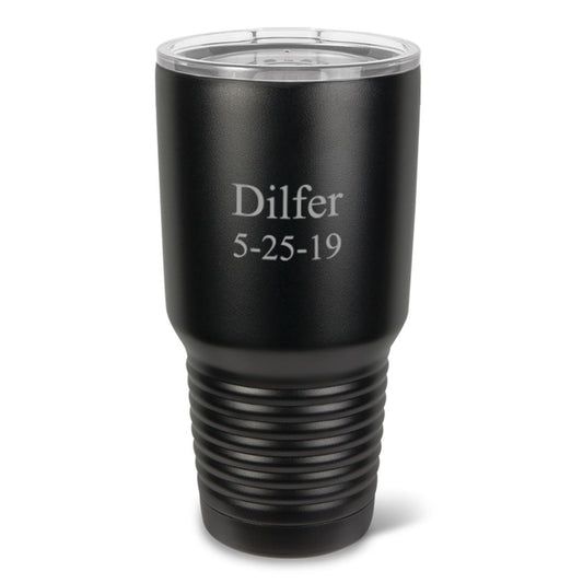 Matte Black Personalized Double Wall Insulated Tumbler-Tumbler-JDS Marketing-Top Notch Gift Shop