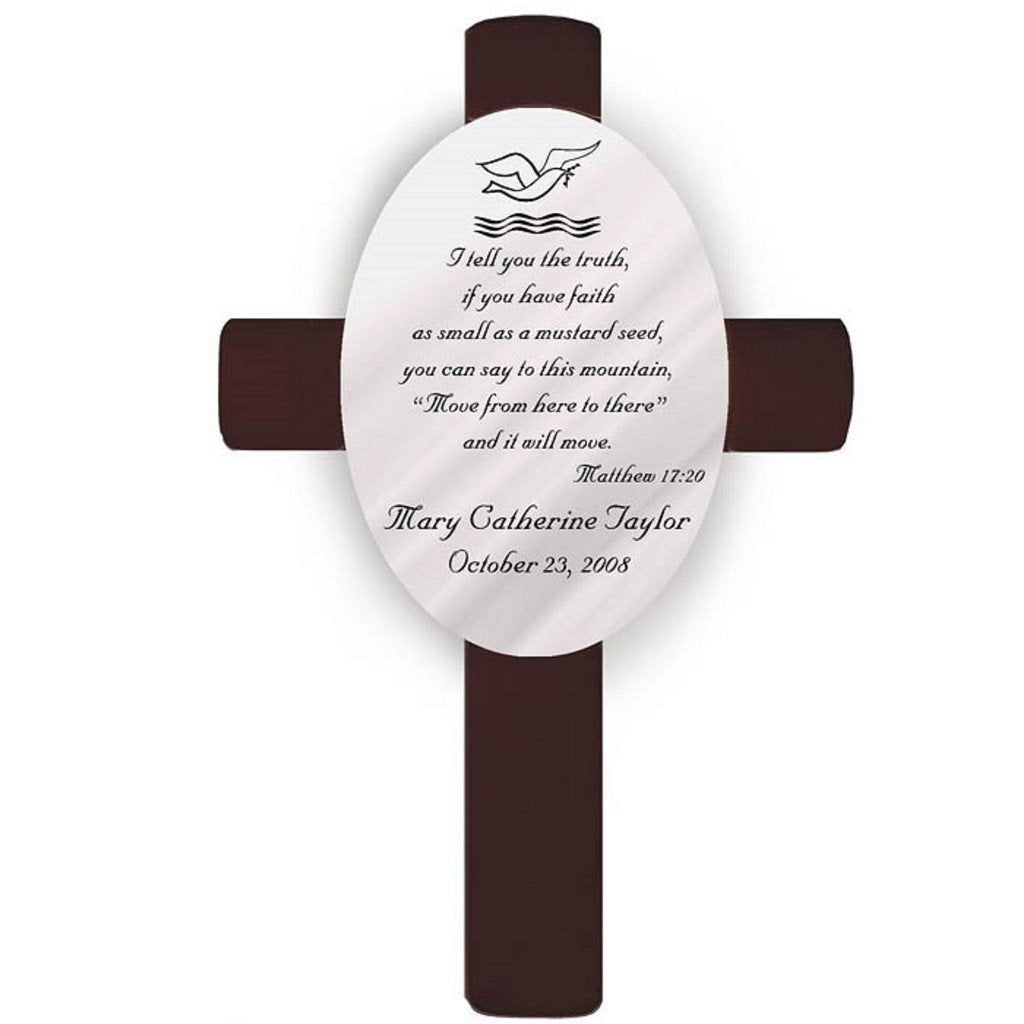 Oval Personalized Baptism Cross-Cross-JDS Marketing-Top Notch Gift Shop