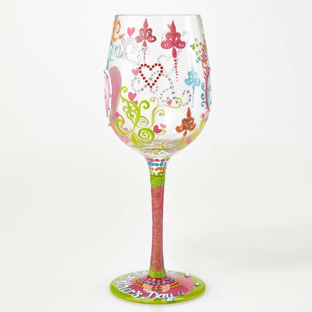 I Love You Mom Wine Glass by Lolita®-Wine Glass-Designs by Lolita® (Enesco)-Top Notch Gift Shop