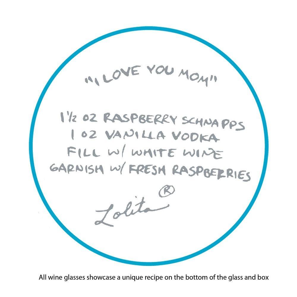 I Love You Mom Wine Glass by Lolita®-Wine Glass-Designs by Lolita® (Enesco)-Top Notch Gift Shop