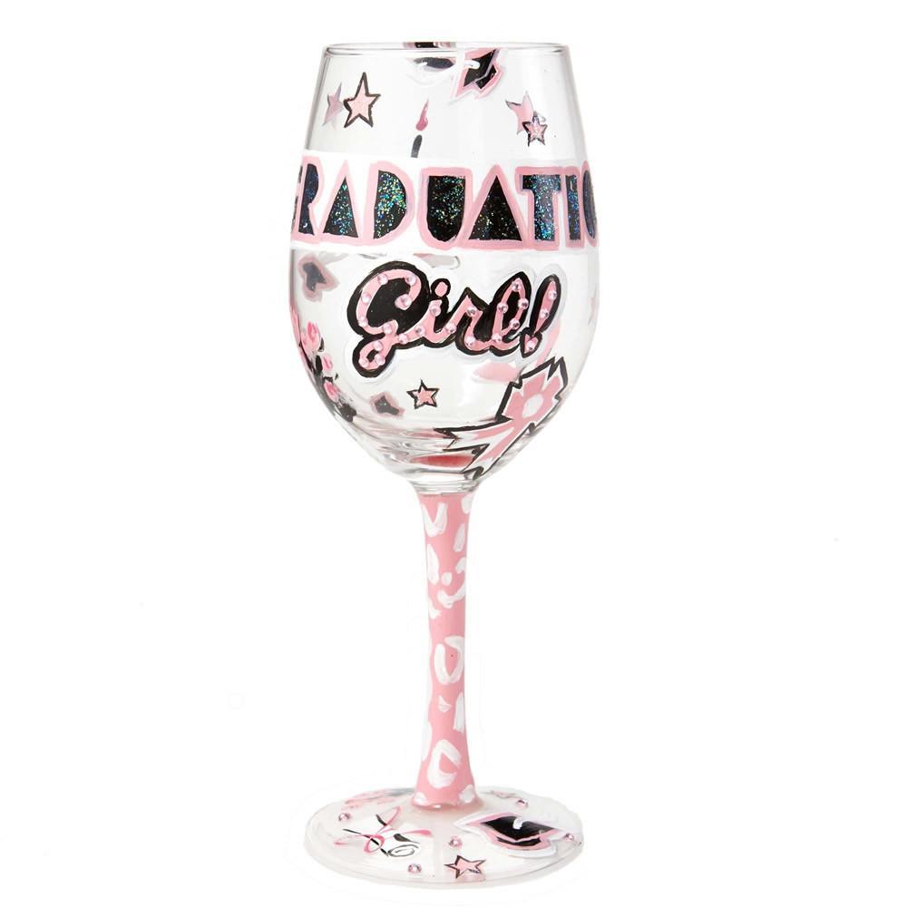 Graduation Girl Wine Glass by Lolita®-Wine Glass-Designs by Lolita® (Enesco)-Top Notch Gift Shop