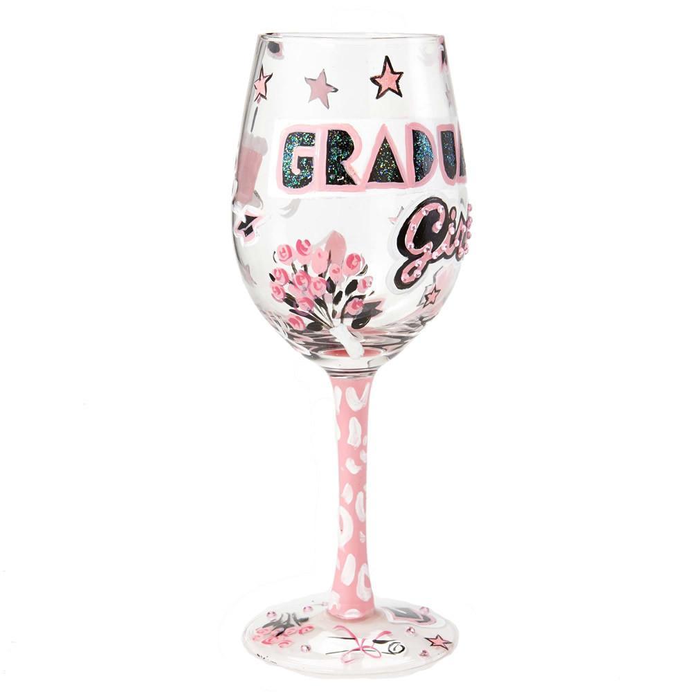 Graduation Girl Wine Glass by Lolita®-Wine Glass-Designs by Lolita® (Enesco)-Top Notch Gift Shop