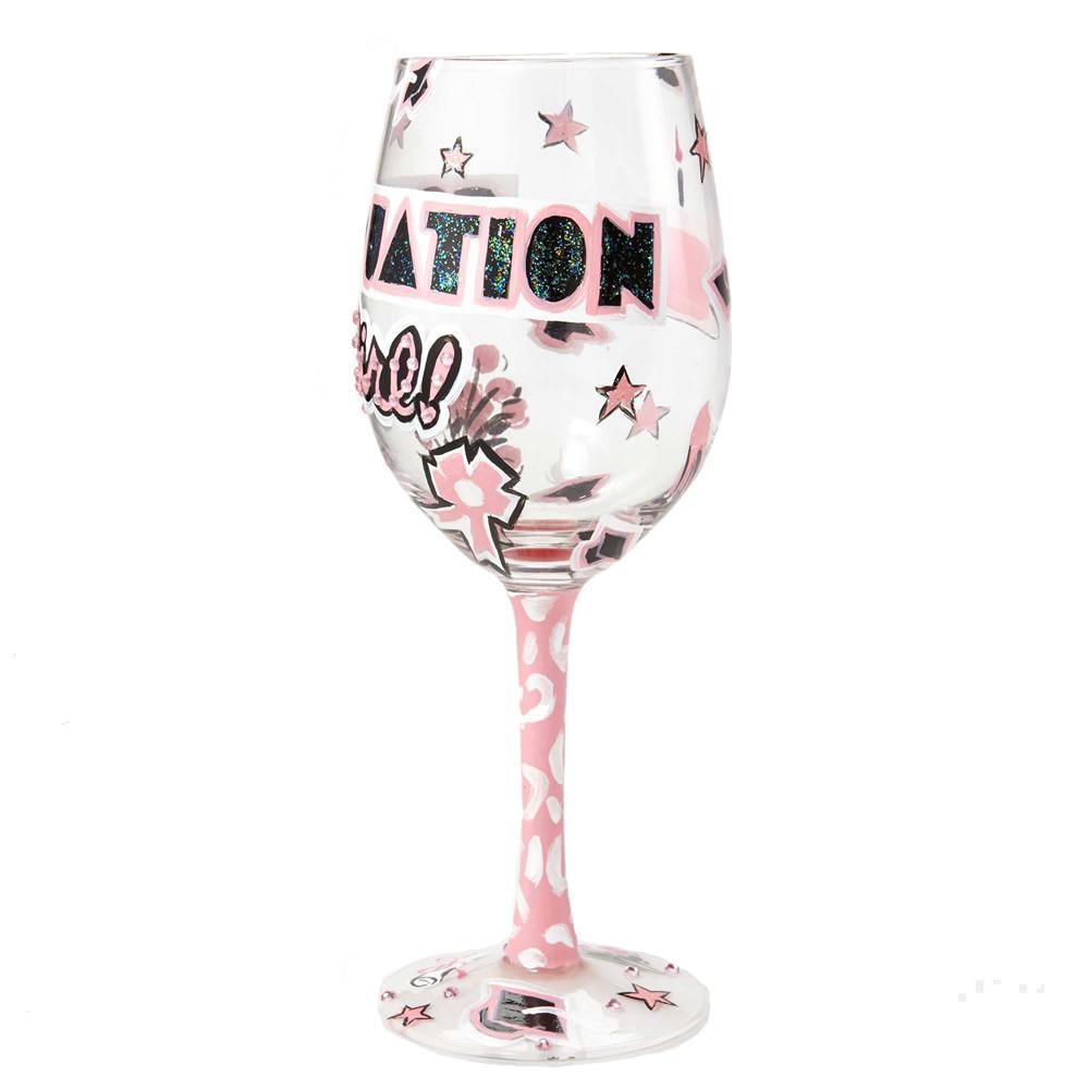 Graduation Girl Wine Glass by Lolita®-Wine Glass-Designs by Lolita® (Enesco)-Top Notch Gift Shop