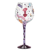 Shopaholic 3 Super Bling Wine Glass by Lolita®-Wine Glass-Designs by Lolita® (Enesco)-Top Notch Gift Shop