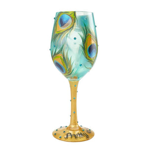 Pretty as a Peacock Wine Glass by Lolita®-Wine Glass-Designs by Lolita® (Enesco)-Top Notch Gift Shop