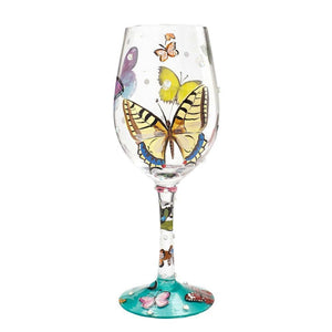 Butterfly Wishes Wine Glass by Lolita®-Wine Glass-Designs by Lolita® (Enesco)-Top Notch Gift Shop