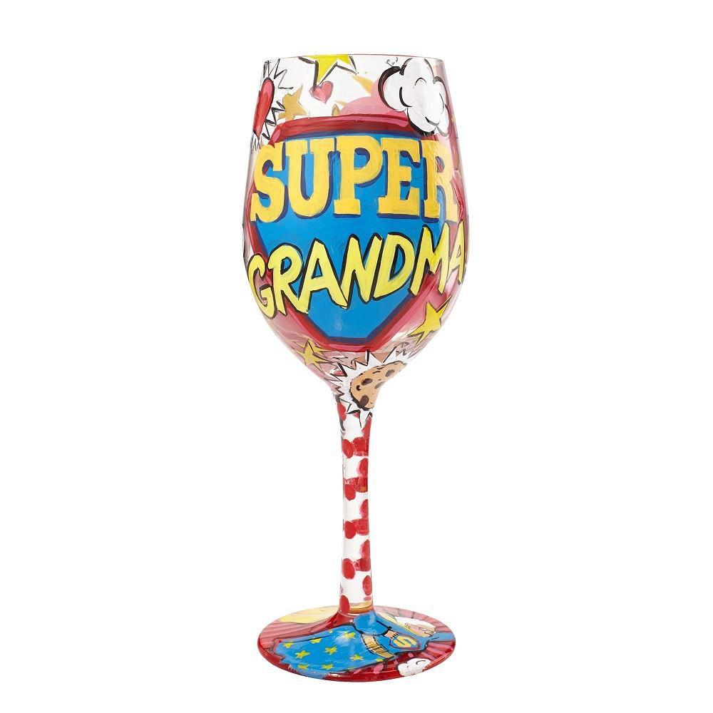 Super Grandma Wine Glass by Lolita®-Wine Glass-Designs by Lolita® (Enesco)-Top Notch Gift Shop