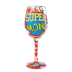 Super Mom Wine Glass by Lolita®-Wine Glass-Designs by Lolita® (Enesco)-Top Notch Gift Shop