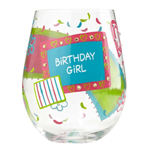 Birthday Girl Stemless Wine Glass by Lolita®-Stemless Wine Glass-Designs by Lolita® (Enesco)-Top Notch Gift Shop