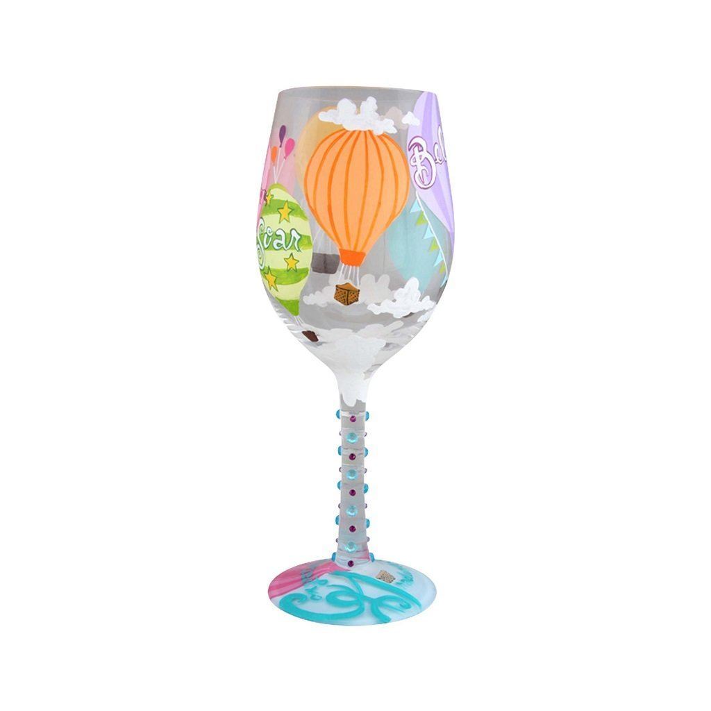 Reach For The Sky Graduation Wine Glass by Lolita®-Wine Glass-Designs by Lolita® (Enesco)-Top Notch Gift Shop