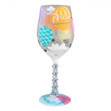 Reach For The Sky Graduation Wine Glass by Lolita®-Wine Glass-Designs by Lolita® (Enesco)-Top Notch Gift Shop