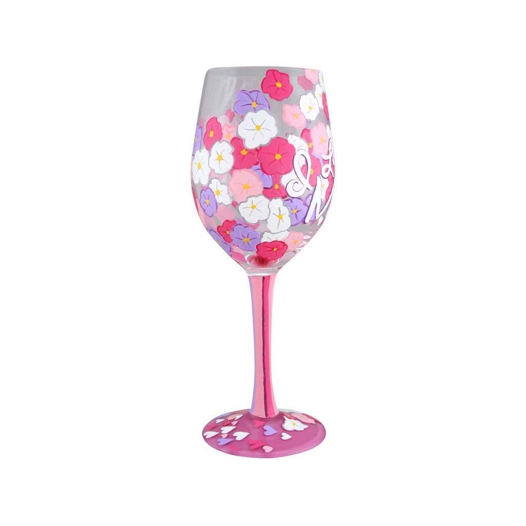 I Love You Mom 2 Wine Glass by Lolita®-Wine Glass-Designs by Lolita® (Enesco)-Top Notch Gift Shop