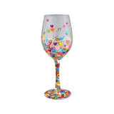 Hearts-A-Million Wine Glass by Lolita®-Wine Glass-Designs by Lolita® (Enesco)-Top Notch Gift Shop