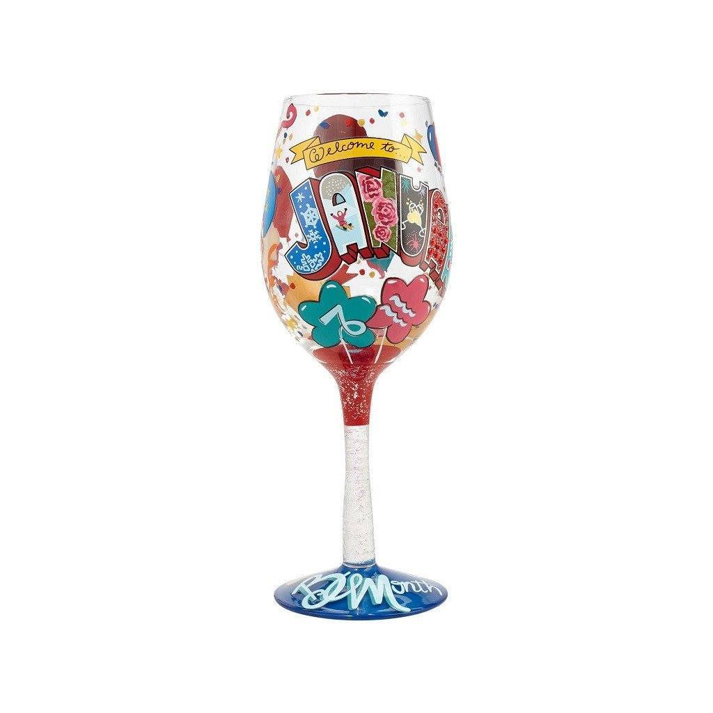 January Birthday Wine Glass by Lolita®-Wine Glass-Designs by Lolita® (Enesco)-Top Notch Gift Shop