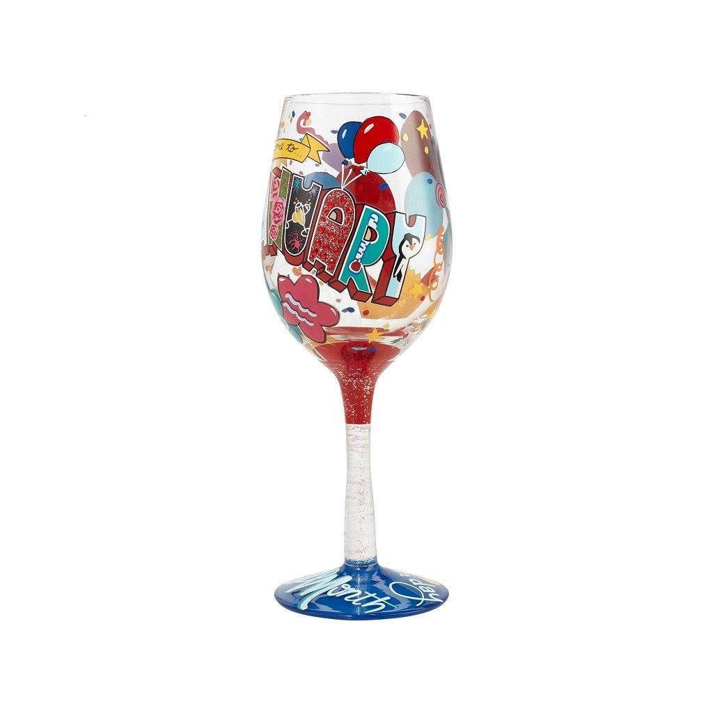 January Birthday Wine Glass by Lolita®-Wine Glass-Designs by Lolita® (Enesco)-Top Notch Gift Shop