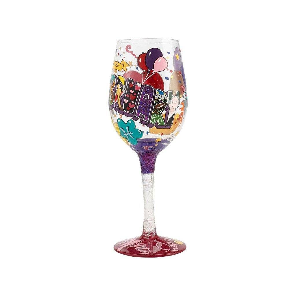 February Birthday Wine Glass by Lolita®-Wine Glass-Designs by Lolita® (Enesco)-Top Notch Gift Shop