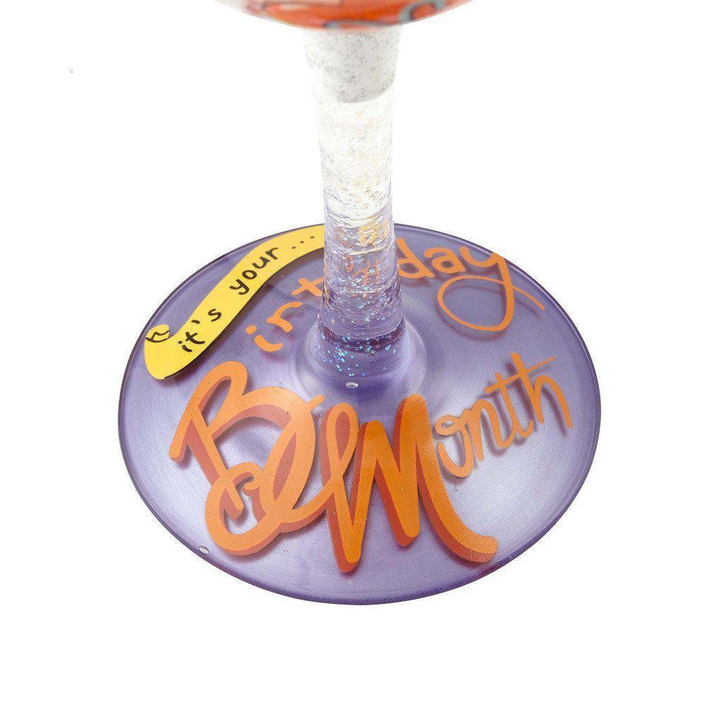 April Birthday Wine Glass by Lolita®-Wine Glass-Designs by Lolita® (Enesco)-Top Notch Gift Shop