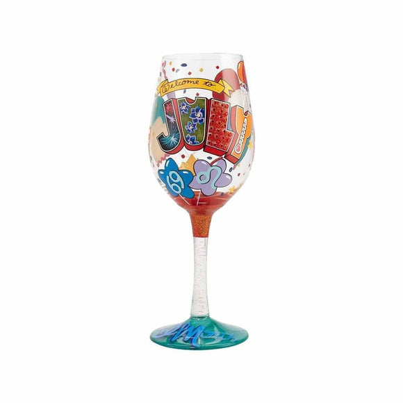 July Birthday Wine Glass by Lolita®-Wine Glass-Designs by Lolita® (Enesco)-Top Notch Gift Shop