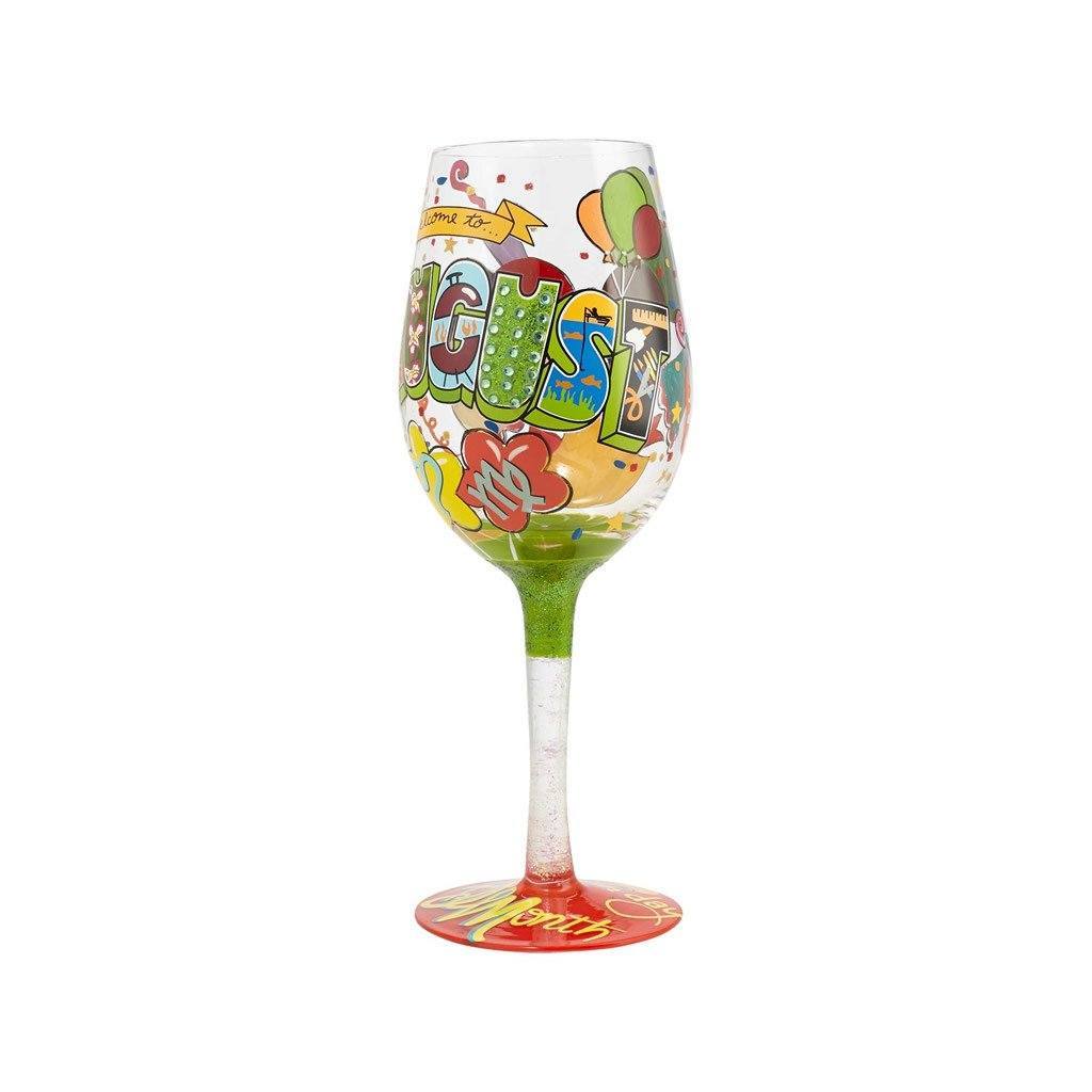 August Birthday Wine Glass by Lolita®-Wine Glass-Designs by Lolita® (Enesco)-Top Notch Gift Shop