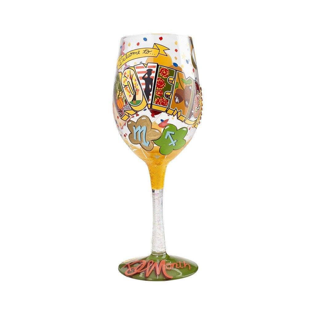 November Birthday Wine Glass by Lolita®-Wine Glass-Designs by Lolita® (Enesco)-Top Notch Gift Shop