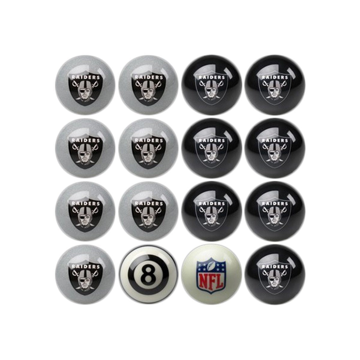 Oakland Raiders Home & Away Billiard Ball Set-Billiard Balls-Imperial International-Top Notch Gift Shop