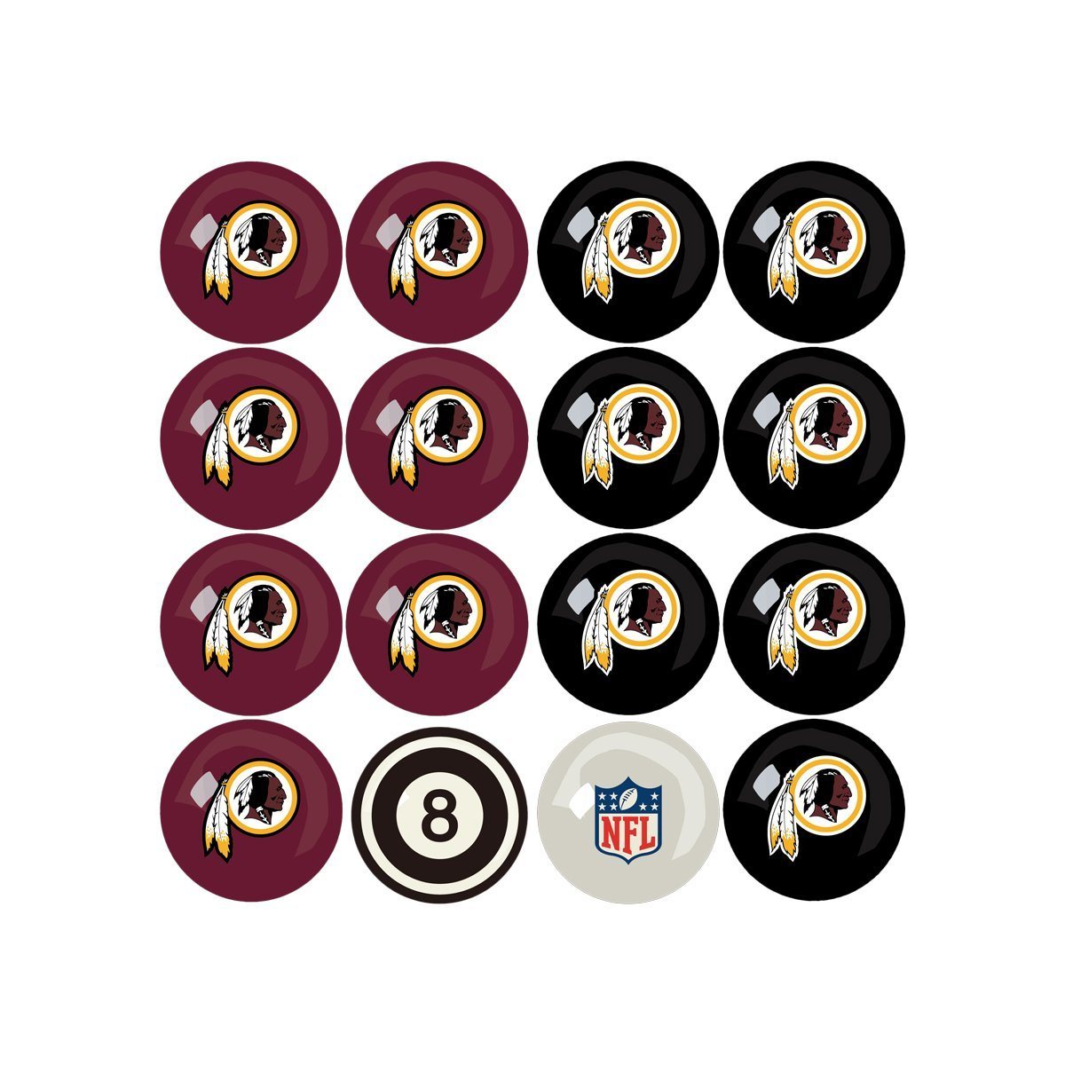 Washington Redskins Home & Away Billiard Ball Set-Billiard Balls-Imperial International-Top Notch Gift Shop