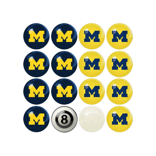 University Of Michigan Home & Away Billiard Ball Set-Billiard Balls-Imperial International-Top Notch Gift Shop