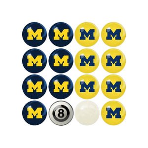 University Of Michigan Home & Away Billiard Ball Set-Billiard Balls-Imperial International-Top Notch Gift Shop