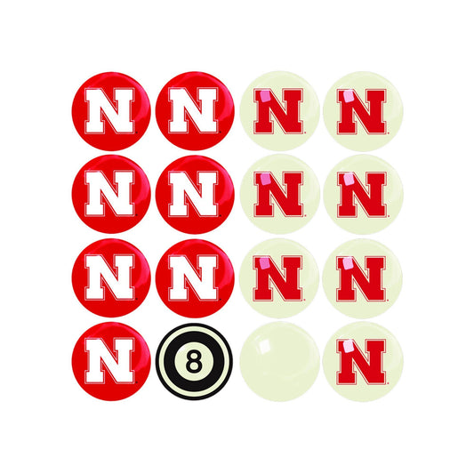 University Of Nebraska Home & Away Billiard Ball Set-Billiard Balls-Imperial International-Top Notch Gift Shop