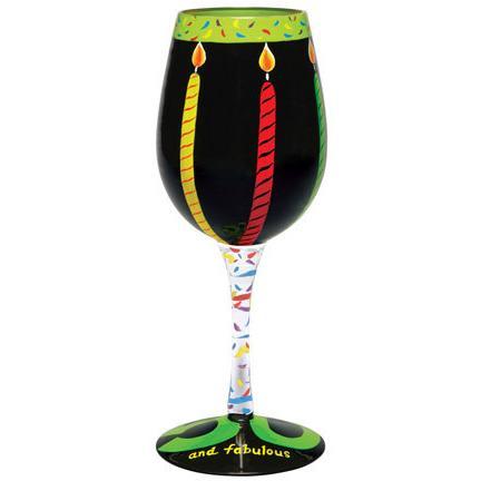 50 and Fabulous Wine Glass by Lolita®-Wine Glass-Designs by Lolita® (Enesco)-Top Notch Gift Shop