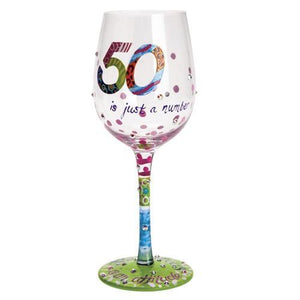 50 is Just a Number Wine Glass by Lolita®-Wine Glass-Designs by Lolita® (Enesco)-Top Notch Gift Shop