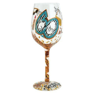 60 is Sassy Wine Glass by Lolita®-Wine Glass-Designs by Lolita® (Enesco)-Top Notch Gift Shop