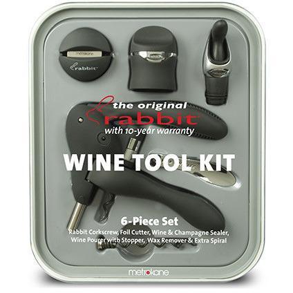 6 Piece Metrokane Rabbit Wine Tool Kit-Bar Tool-Metrokane-Top Notch Gift Shop