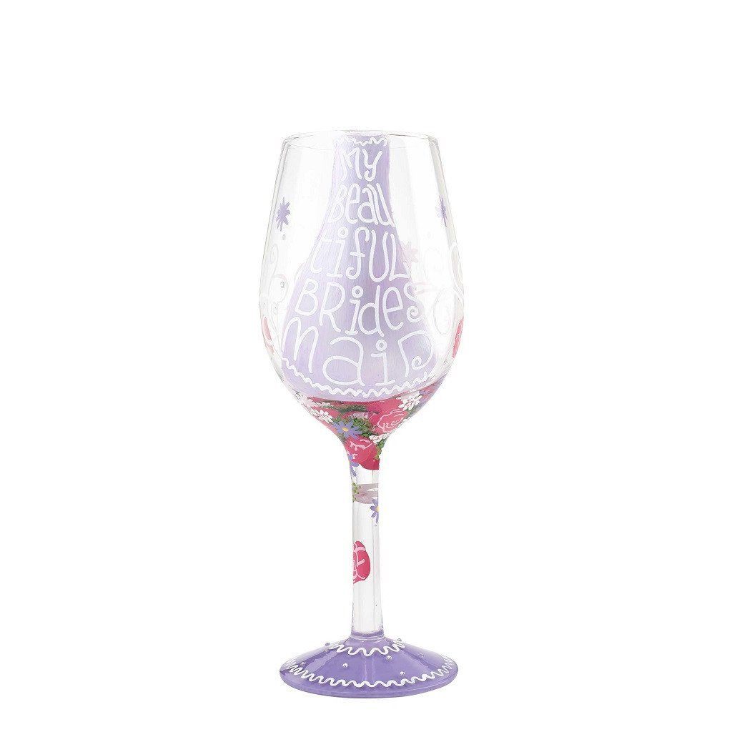 Beautiful Bridesmaid Wine Glass by Lolita®-Wine Glass-Designs by Lolita® (Enesco)-Top Notch Gift Shop