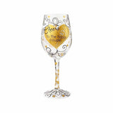 Cheers To The Happy Couple Wine Glass by Lolita®-Wine Glass-Designs by Lolita® (Enesco)-Top Notch Gift Shop