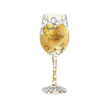 Cheers To The Happy Couple Wine Glass by Lolita®-Wine Glass-Designs by Lolita® (Enesco)-Top Notch Gift Shop