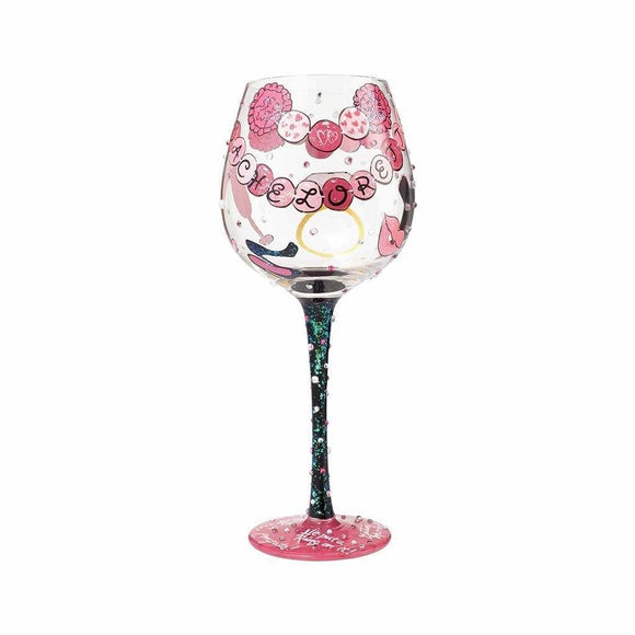 Bachelorette Super Bling Wine Glass by Lolita®-Wine Glass-Designs by Lolita® (Enesco)-Top Notch Gift Shop