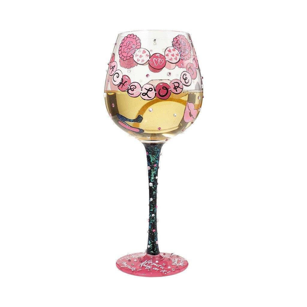 Bachelorette Super Bling Wine Glass by Lolita®-Wine Glass-Designs by Lolita® (Enesco)-Top Notch Gift Shop