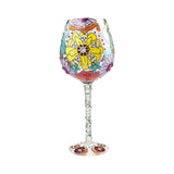 Sugar Skulls Two Super Bling Wine Glass by Lolita®-Wine Glass-Designs by Lolita® (Enesco)-Top Notch Gift Shop