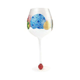 Snow Ornaments Super Bling Wine Glass by Lolita®-Wine Glass-Designs by Lolita® (Enesco)-Top Notch Gift Shop