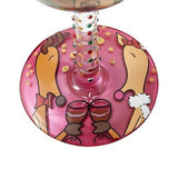 Reindeer Party Wine Glass by Lolita®-Wine Glass-Designs by Lolita® (Enesco)-Top Notch Gift Shop
