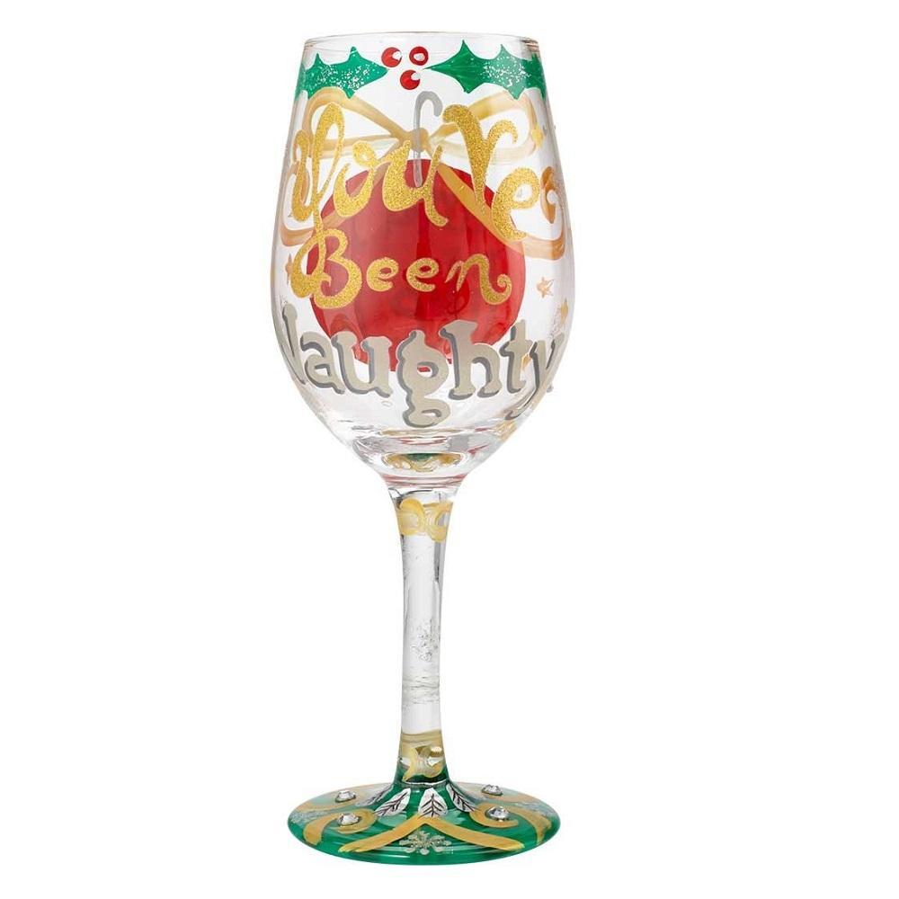 Naughty Christmas Wine Glass by Lolita®-Wine Glass-Designs by Lolita® (Enesco)-Top Notch Gift Shop