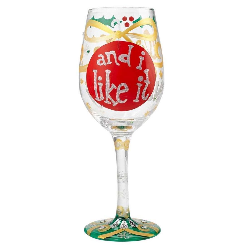 Naughty Christmas Wine Glass by Lolita®-Wine Glass-Designs by Lolita® (Enesco)-Top Notch Gift Shop