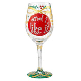 Naughty Christmas Wine Glass by Lolita®-Wine Glass-Designs by Lolita® (Enesco)-Top Notch Gift Shop