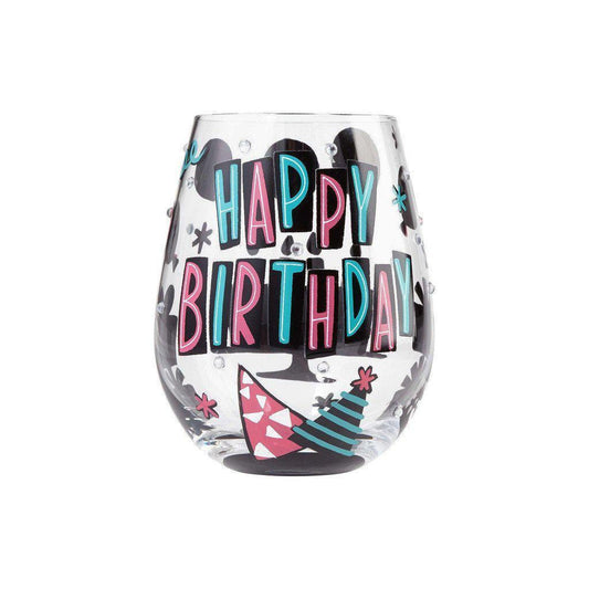 Happy Birthday Stemless Wine Glass by Lolita®-Stemless Wine Glass-Designs by Lolita® (Enesco)-Top Notch Gift Shop