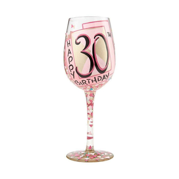 30th Birthday Wine Glass by Lolita®-Wine Glass-Designs by Lolita® (Enesco)-Top Notch Gift Shop