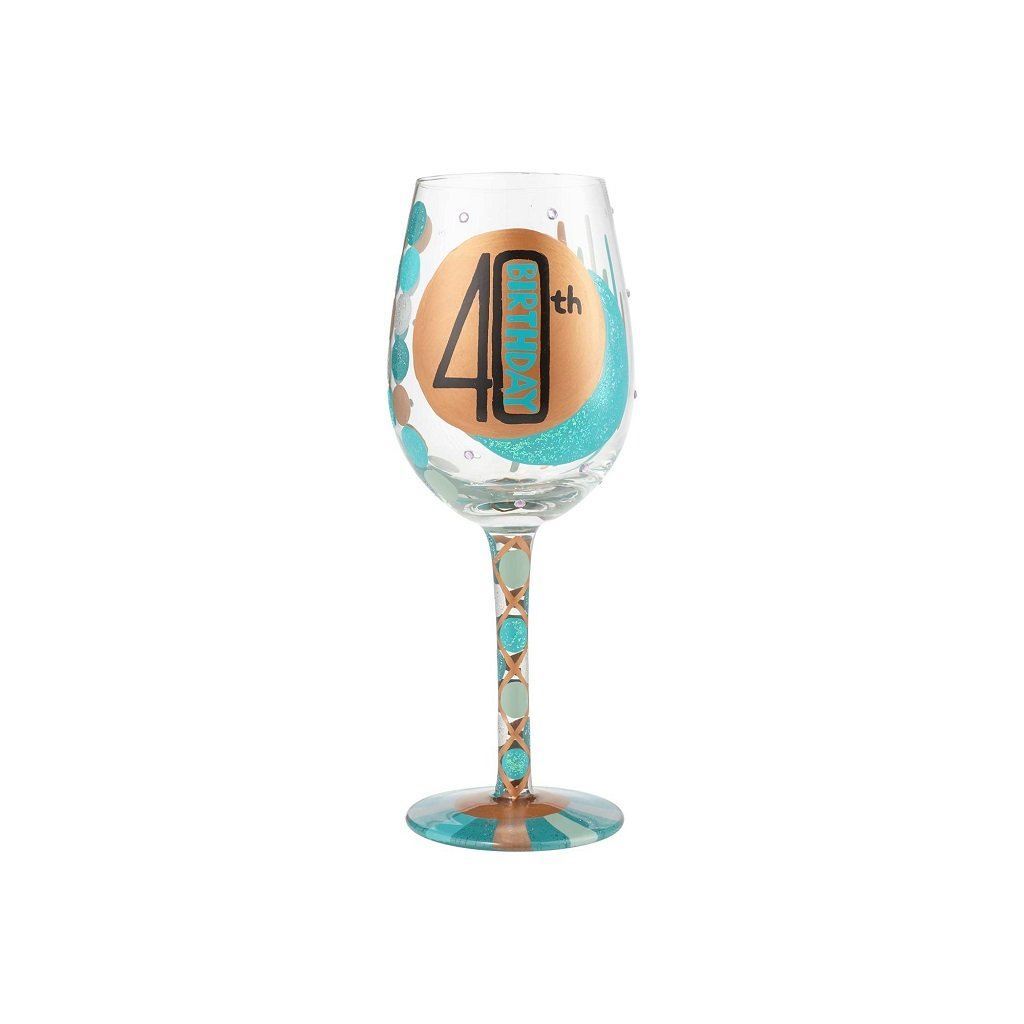 40th Birthday Wine Glass by Lolita®-Wine Glass-Designs by Lolita® (Enesco)-Top Notch Gift Shop