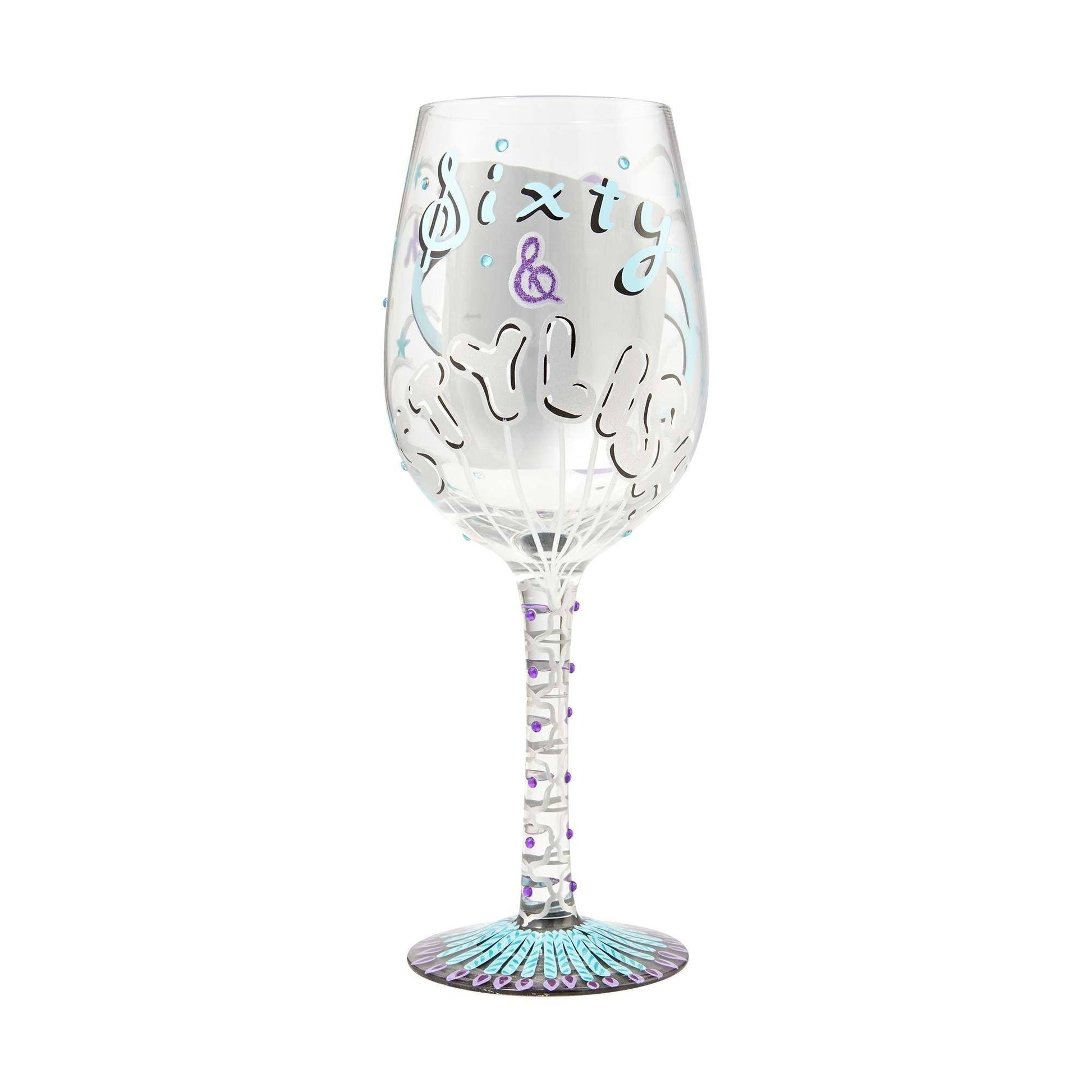 60th Birthday Wine Glass by Lolita®-Wine Glass-Designs by Lolita® (Enesco)-Top Notch Gift Shop