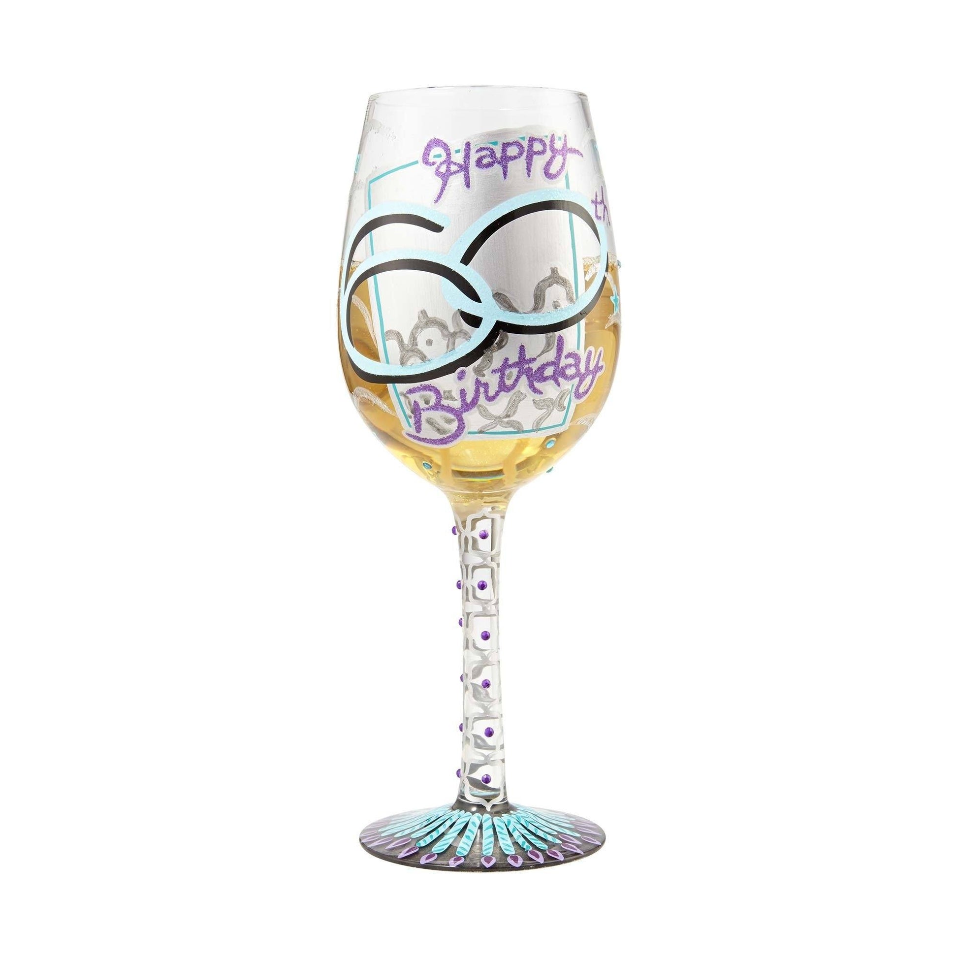 60th Birthday Wine Glass by Lolita®-Wine Glass-Designs by Lolita® (Enesco)-Top Notch Gift Shop